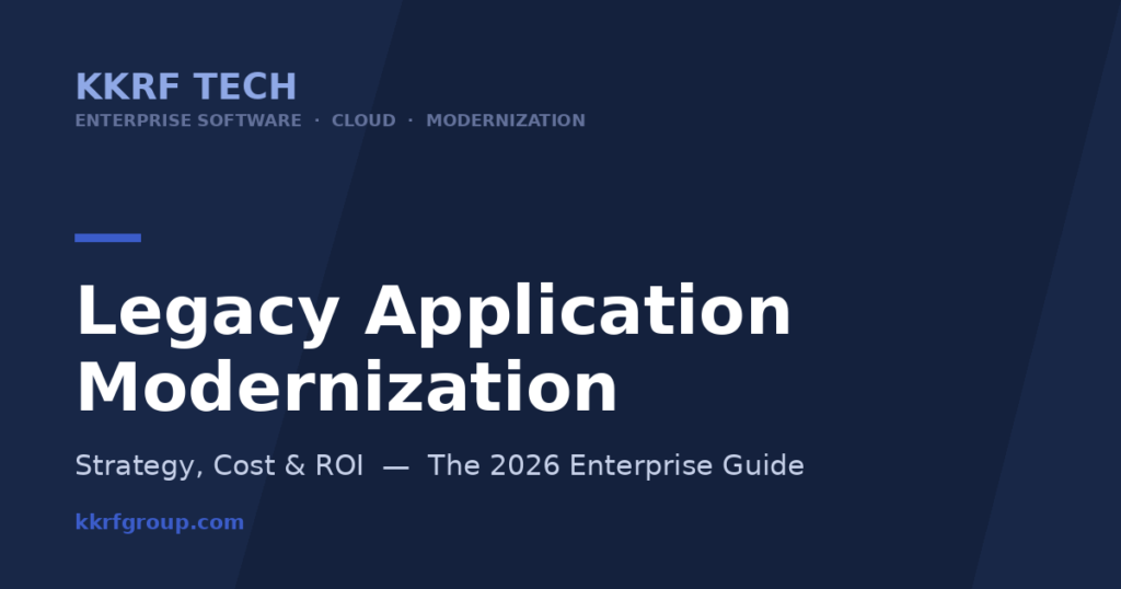 Legacy application modernization strategy, cost and ROI guide by KKRF Tech